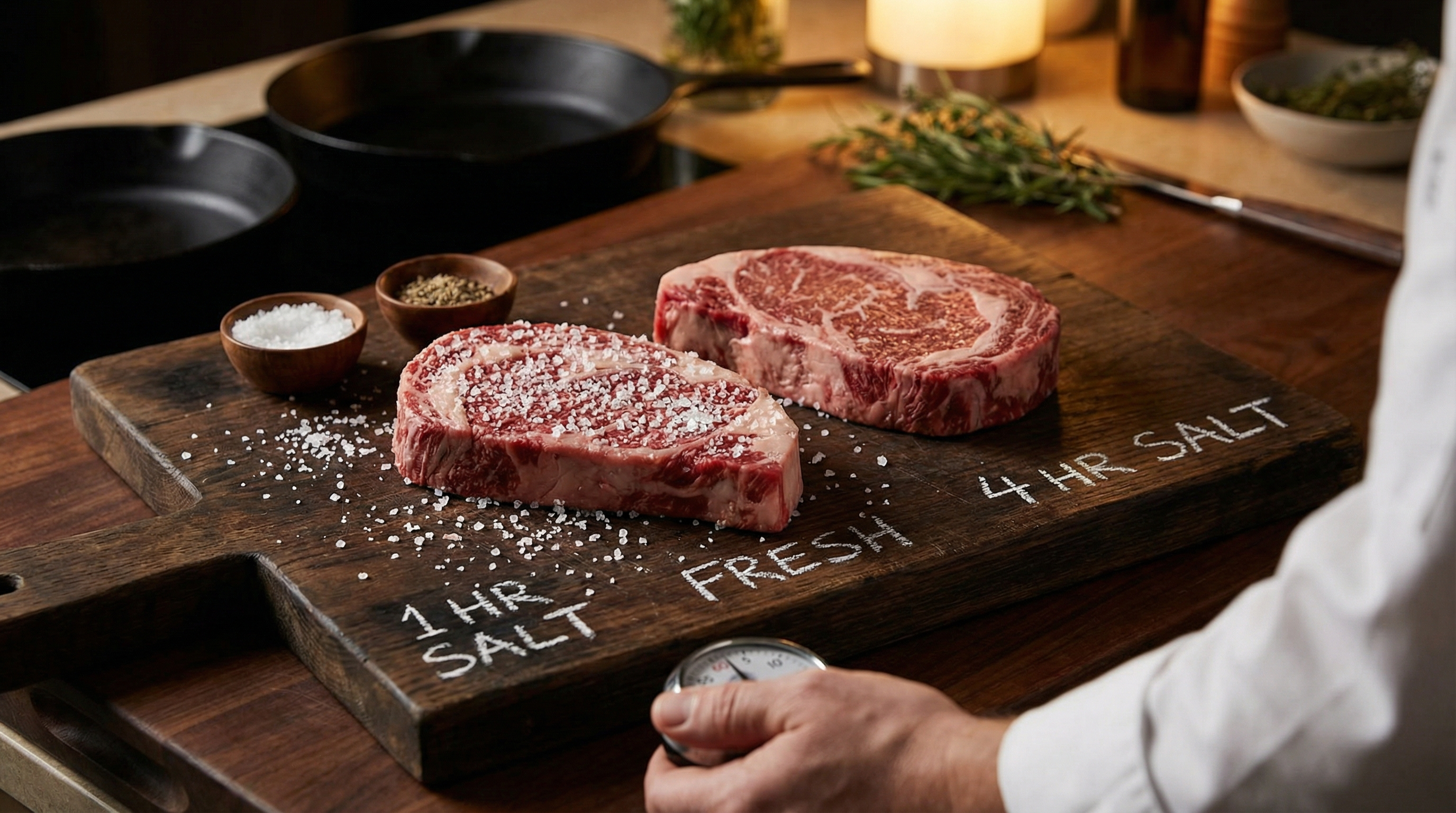 The Science of When to Salt Your Steak: 40 Minutes, Immediately, or Overnight?
